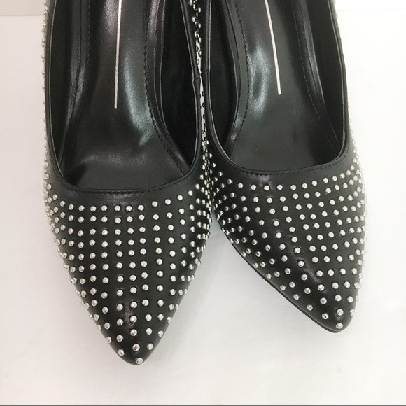 Report Women's Black Studded Stiletto Point Toe Pointy Jill Heels Pumps Size 8.5 - Picture 4 of 16